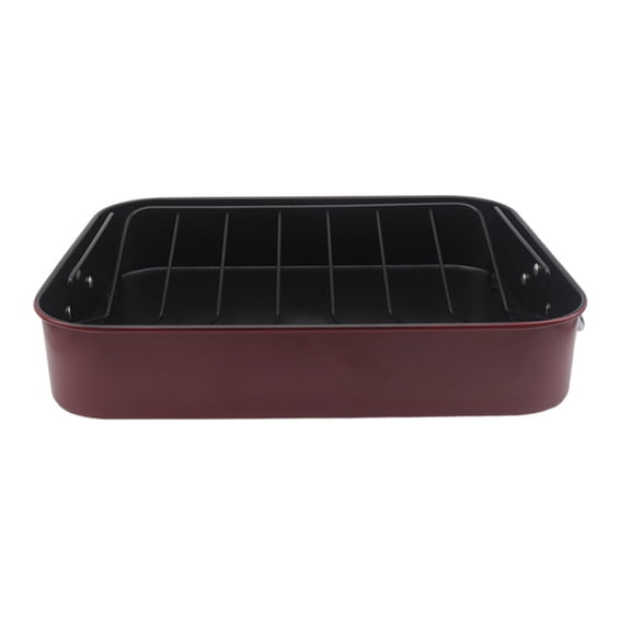 Stainless Steel Turkey Roaster with Rack Rust Resistant Grilling Pan Perfect for Roasting Chicken and Vegetables