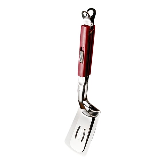 Stainless Steel Turner Spatula with Ergonomic Handle and Hanging Loop for Cooking Grilling and Serving Food Easily