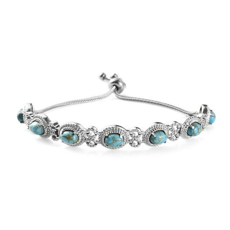 Stainless Steel Turquoise Healing Bolo Bracelet Stylish Fashion Unique Gifts for Women Jewelry for Women Boho Western Birthday Gifts