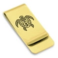 thumbnail image 1 of Stainless Steel Turtle Maori Symbol Classic Slim Money Clip Credit Card Holder, 1 of 2