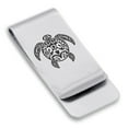 thumbnail image 1 of Stainless Steel Turtle Maori Symbol Classic Slim Money Clip Credit Card Holder, 1 of 2