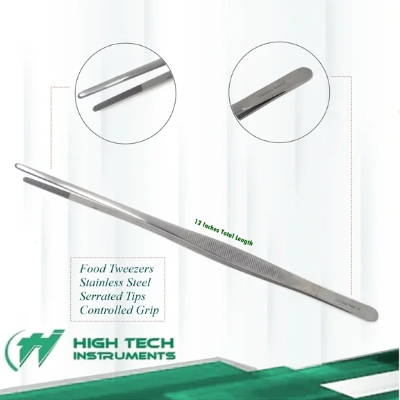 Stainless Steel Tweezer Long Food Tongs Bbq Kitchen Chef Diy Tool 12"-30Cm
