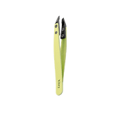 Stainless Steel Tweezer with Ceramic Slant Tip, Yellow