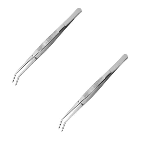 Stainless Steel Tweezers, Curved Serrated Tip Multipurpose Sewing Machine Tweezers for Craft Repairing, Sewing Machine, Stamps Beads Jewelry Tools 1/2/3/4/5/6PCS