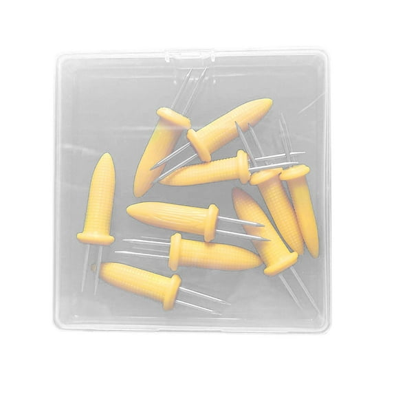 Stainless Steel Twin Prong Corn Holders Set for BBQ and Kitchen Use Barbecue Skewers and Corn on the Cob Gadgets BBQ Accessories
