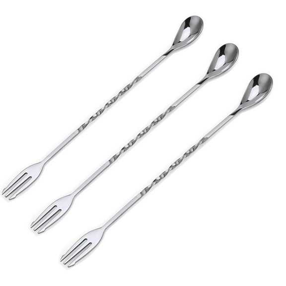Stainless Steel Twist Neck Bar Mixing Spoon 9'' (Set of 5)