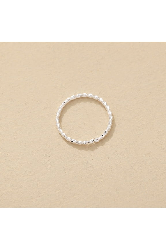 Stainless Steel Twisted Hoop Nose Rings for Women Men Piercing Body Jewelry Silver Inner Diameter: 8mm DIY