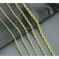 thumbnail image 1 of Stainless Steel Twisted Rope Chain Gold Necklace Men Women 2/2.5/3/4/5/7/9/mm, 1 of 5