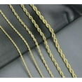 thumbnail image 1 of Stainless Steel Twisted Rope Chain Gold Plated Necklace Men Women, 1 of 1