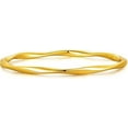 thumbnail image 1 of Stainless Steel Twisted Style Classic Simple Plain Stackable Bangle Bracelet, 1 of 4