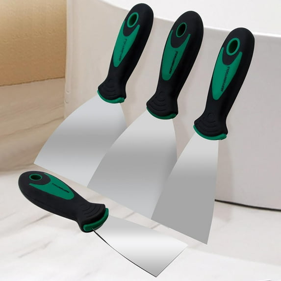 Stainless Steel Two-Color Handle Grease Putty Knife B|Wall Paper Scraper Tool Stainless Scraper Scraper For Drywall Decals Wallpaper Baking Spackling Patching And Painting(1PC)