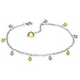 thumbnail image 1 of Stainless Steel Two-Tone Adjustable Anklet Bracelet, 1 of 3