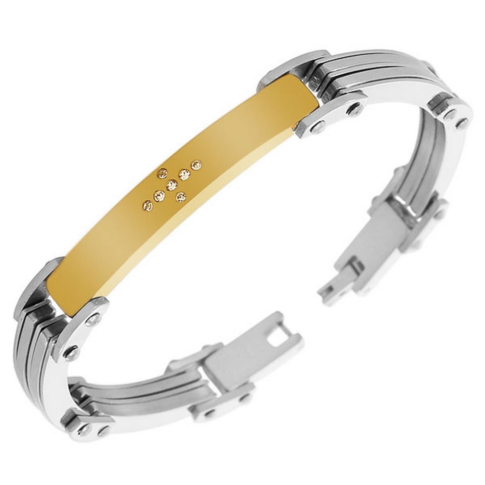 【2plan】23SS★ [MADE] Cross Mix Chain Bracelet Amazon.com: sundry goods Silver Color Double Layer Chain