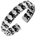 thumbnail image 1 of Stainless Steel Two-Tone Moving Beads Mens Open End Cuff Bracelet, 8", 1 of 1