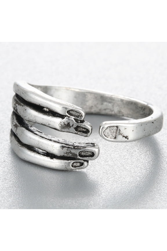 Stainless Steel U-Shaped Finger Ring, Unisex Design, Individually Packed, Perfect Birthday Gift, Silver