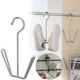thumbnail image 1 of Stainless Steel U-Shaped Shoes Drying Rack,Stainless Steel Shoes Hanger Dryer Shoes Holder,Boot Drying Rack,Shoe Display Hook,Multifunctional Windproof Hanging Hook Device,Outdoor Household, 1 of 9