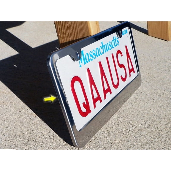 Stainless Steel USA License Plate Frame Universal 1Pc LPF9701 QAA