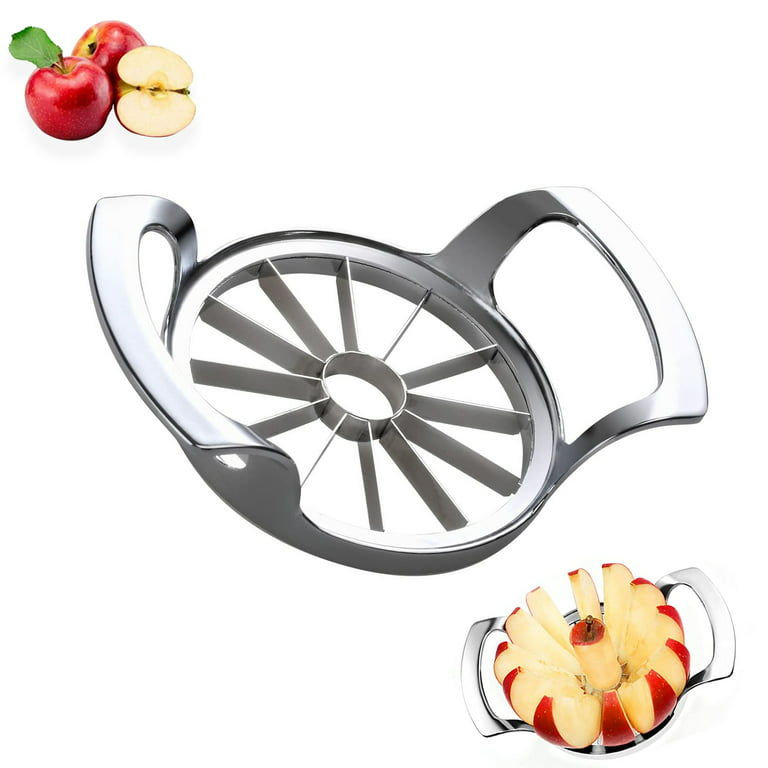 Apple Slicer,12-Blade Large Apple Corer and Slicer,Apple  Cutter,Remover,Stainless Steel Ultra-Sharp Fruit Corer Peeler & Slicer 