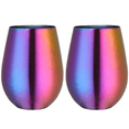thumbnail image 1 of Stainless Steel Unbreakable Wine Glasses - Set of 4 Wineglasses. Premium-Grade Stainless Steel Red & White Stemless Wineglasses set, Portable Wine Tumbler, for Outdoor Events, Picnics, 1 of 6