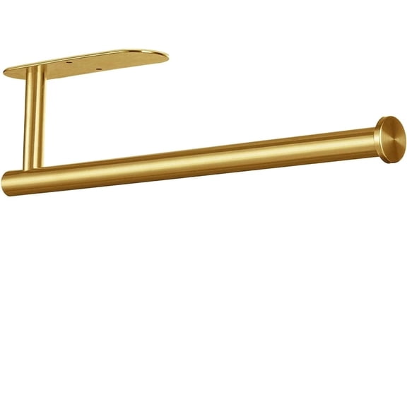 Sugagale Paper Towel Holders, Wall Mount Kitchen Paper Holder Under Cabinet,Gold