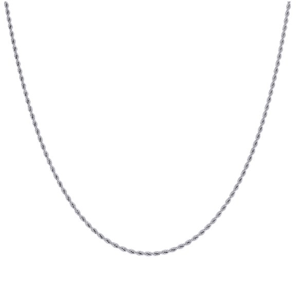 Stainless Steel Unisex 2mm 24 Inches Rope Fashion Chain Necklace