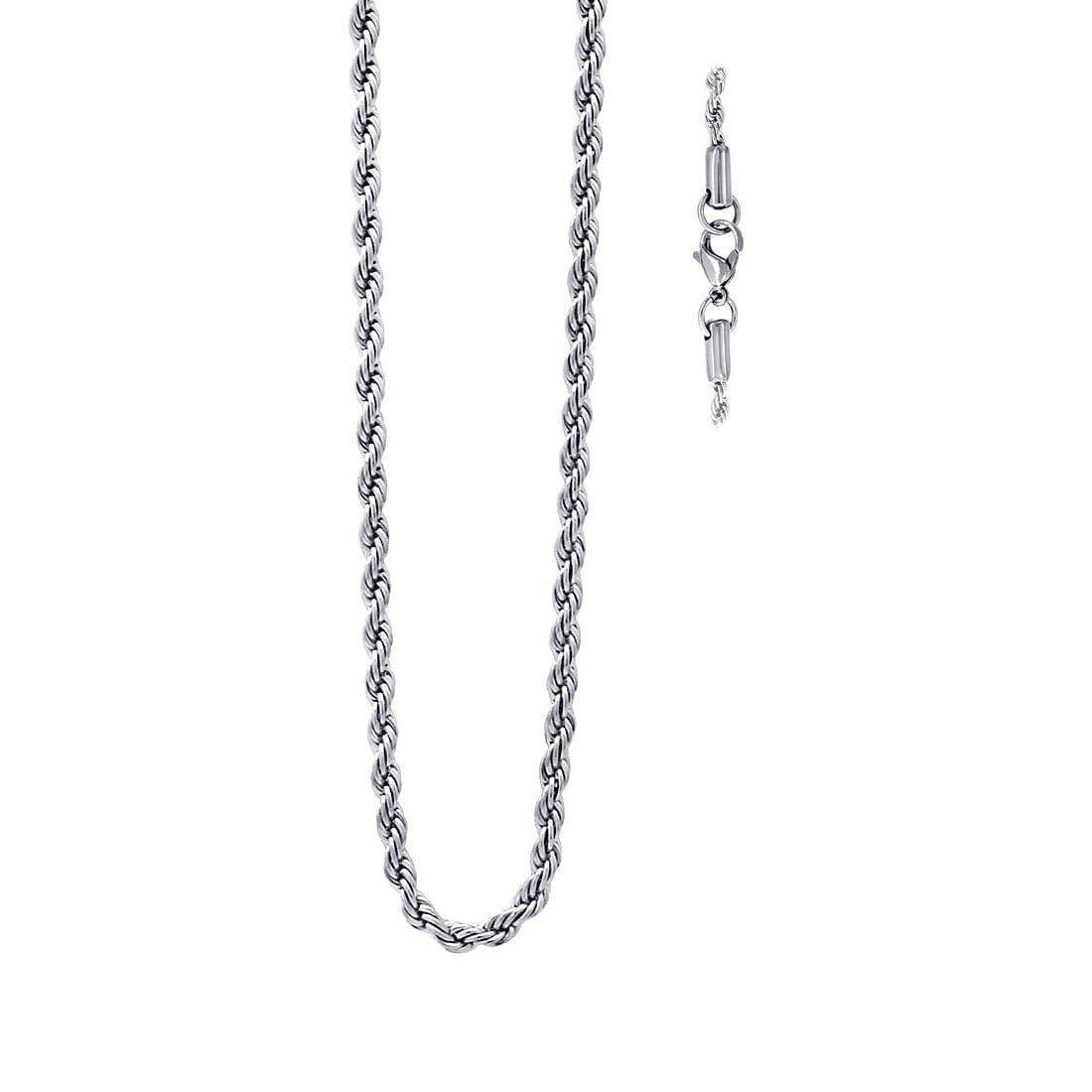 Stainless Steel Unisex 4mm 20 Inch Rope Fashion Chain Necklace Chain ...