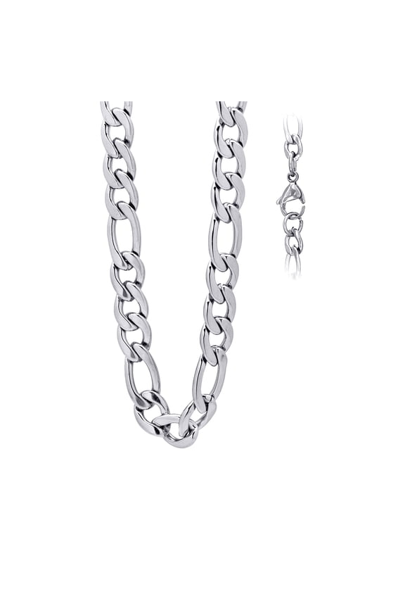 Stainless Steel Unisex 5mm 16 Inch Figaro Fashion Link Chain Necklace Chain Necklace for Women and Men