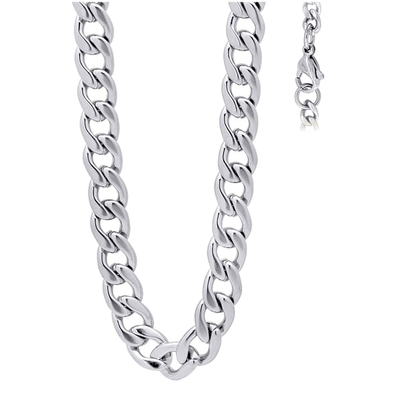 Stainless Steel Unisex 5mm 22 Inches Cuban Fashion Link Chain Necklace
