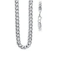 thumbnail image 1 of Stainless Steel Unisex 7mm 22 Inches Franco Fashion Chain Necklace, 1 of 1