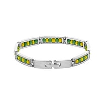 Stainless Steel Unisex Link Wristband Inside Santeria Babalawo Orula Bracelet 7"