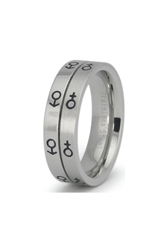 Stainless Steel Unity Wedding Band Ring