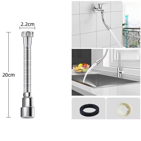 Stainless Steel Universal Kitchen Faucet Extender Nozzle Aerator Bendable