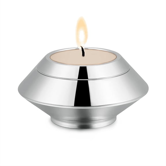 Stainless Steel Urn for Human Pet Ashes, Airtight Memorial Urn Waterproof Keepsake Cremation Urn for Ashes Storage Dining Table Light Holder Cylinder Candle Holder Home Ornament