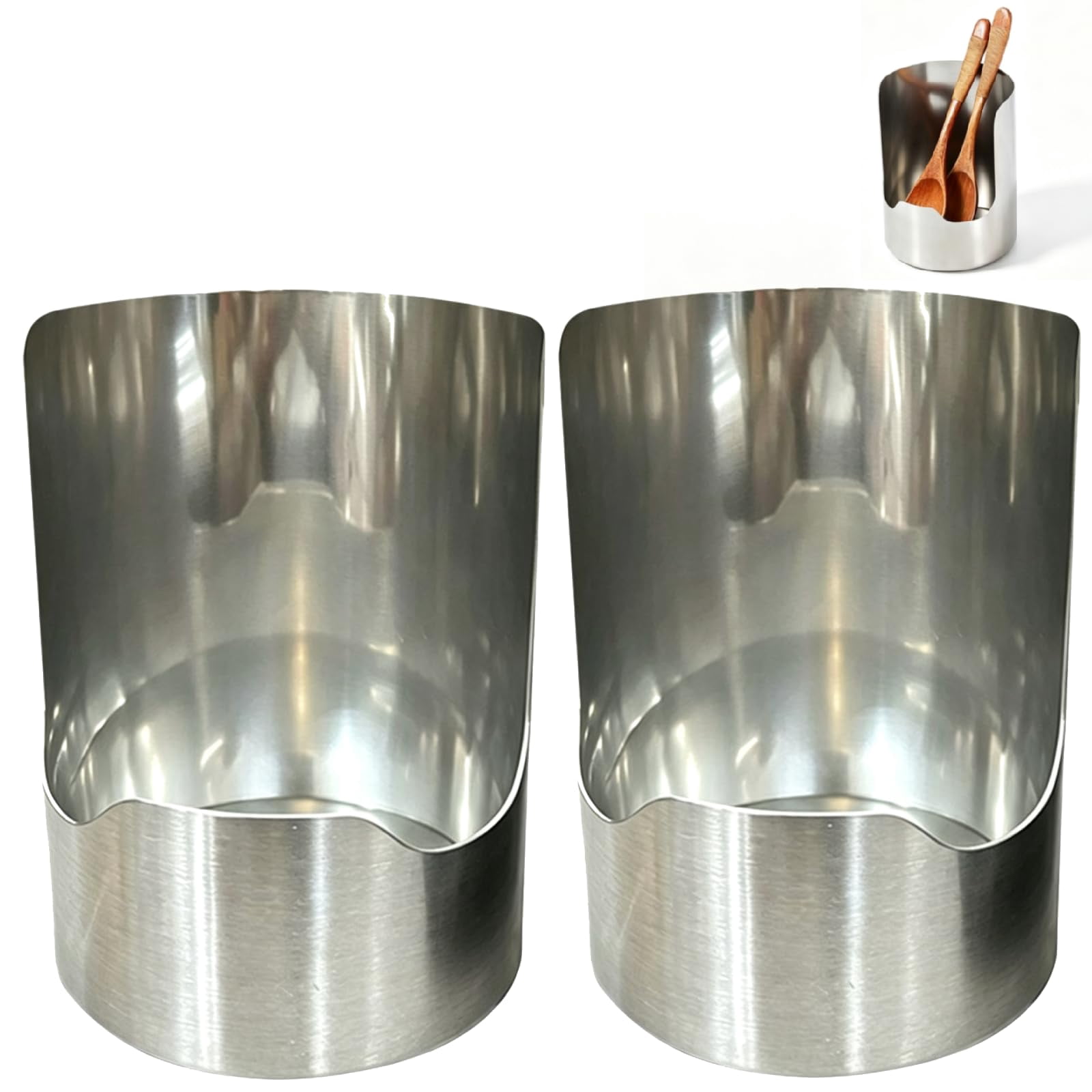 Stainless Steel Utensil Holder, 2-in-1 Kitchen Spoon Rest & Pot Lid ...