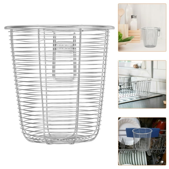 PENIKOKO Stainless Steel Sink Utensil Holder Dishwasher Silverware Drying Basket Organizer