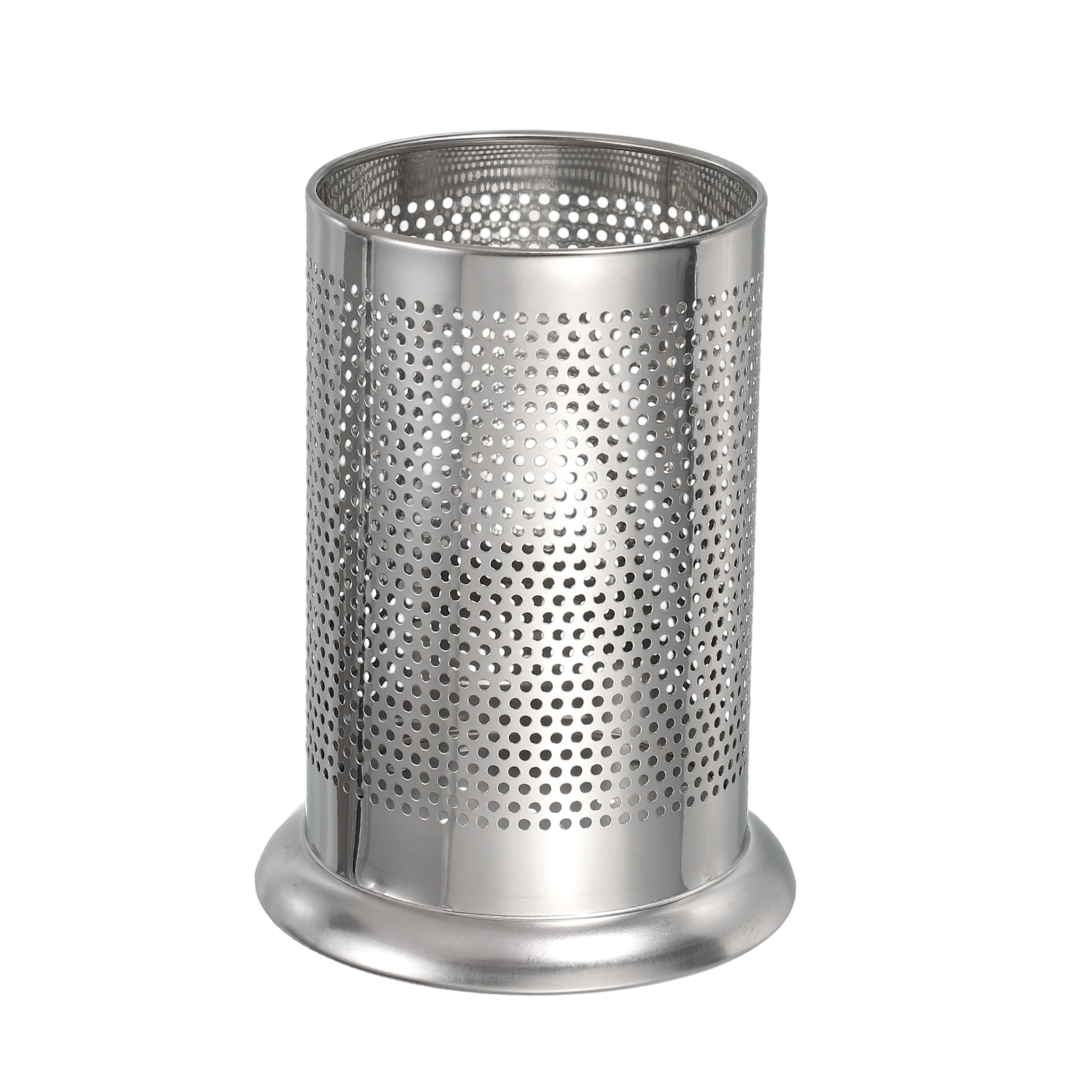 Stainless Steel Utensil Holder, Kitchen Cutlery Holder Small Hole Flatware Organizer for Forks Silver