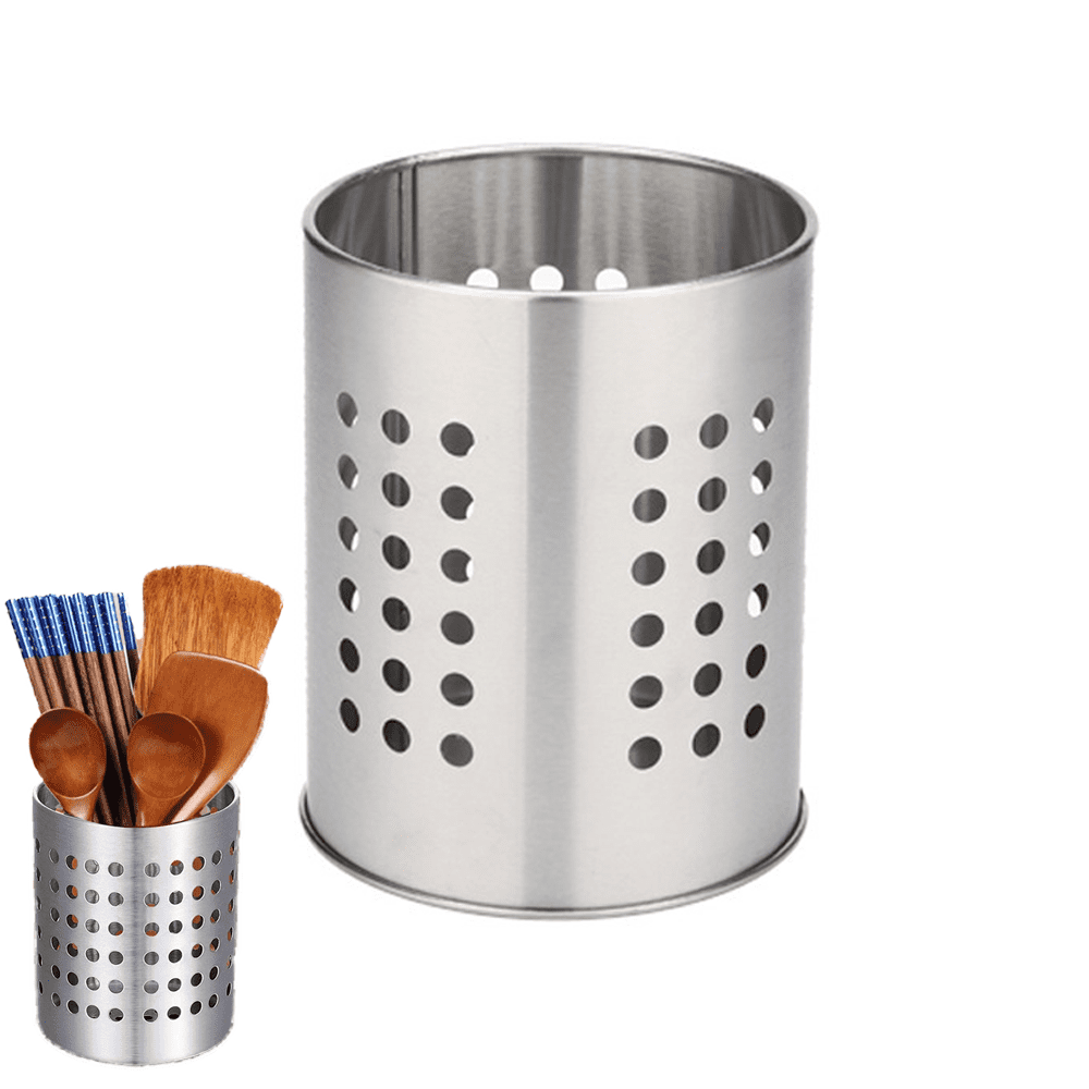 Stainless Steel Utensil Holder Kitchen Utensil Drying Cylinder