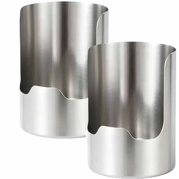 Stainless Steel Utensil Holder,Multi-Function Stainless Utensil Holder,Countertop Rack for Spatulas, Tongs,Space-Saving Vertical Stand