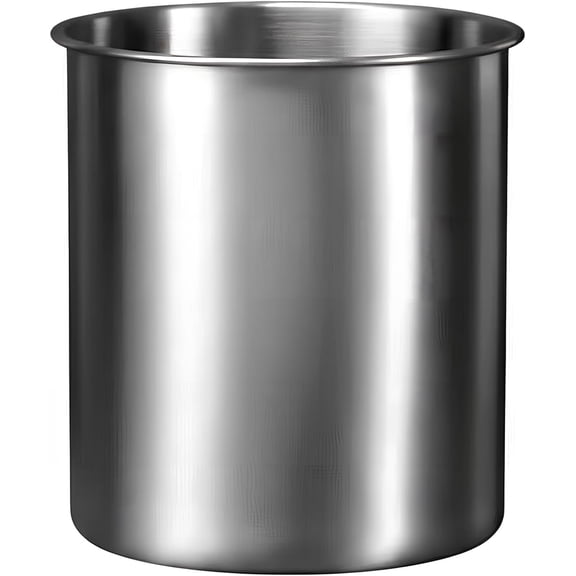 Stainless Steel Utensil Holder - Utensil Caddy, Weighted Base for Stability - Utensil Crock and Countertop Utensil Organizer, Stainless Steel Caddy