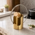 thumbnail image 1 of Stainless Steel Utensil Rest,Multi Function Kitchen Countertop Holder,Spatula And Ladle Storage Rack,Kitchen Gadget For Cooking Tools,Household Kitchen Accessory(Gold,1 Count), 1 of 9