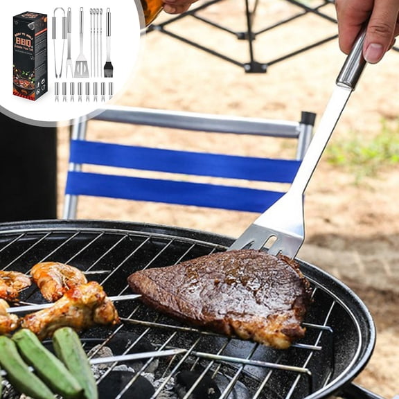 Stainless Steel Utensils Set of 16 BBQ Grill Set BBQ Tools Grilling Tools Set Camping Grill Kitchen Utensils Accessories Grill Tool Set