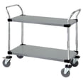 thumbnail image 1 of Stainless Steel Utility Cart, 2 Solid Shelves - 18 x 48 x 37.5 in., 1 of 1