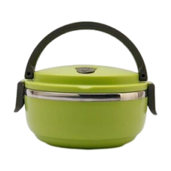 Stainless Steel Vacuum Insulated Food Jar,Lunch Container Airtight Insulated Box With Lock Lid,Wide Mouth Leak-Proof Soup Jar for Adults,Portable Storage Bowl for Hot Food and Cold Food (Green)