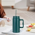 thumbnail image 1 of Stainless Steel Vacuum Insulated Travel Mug with Handle Leak Proof Lid Metal Coffee Cup with Straw Double Wall Hot Cold Drink Thermal Portable for Office School Car Outdoor Gift, 1 of 5