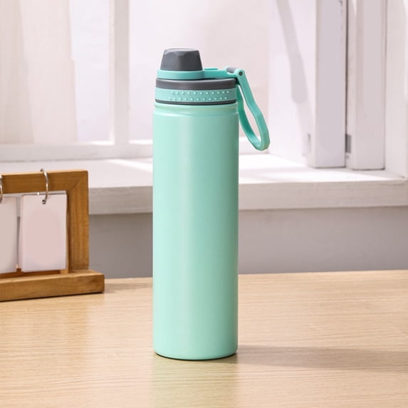 Stainless Steel Vacuum Insulated Water Bottle with Carry Loop, Leakproof Wide Mouth Direct Sip, Large Capacity Reusable Sports Thermos for Hot or Cold Drinks