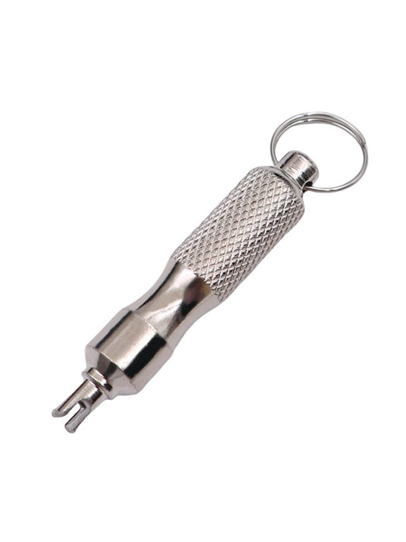 Stainless Steel Valves Wrench Removal Disassembly Tool Keychain For Bike & Auto Enthusiasts Emergency Fixes Everyday Use