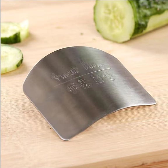Stainless Steel Vegetable Cutting Finger Guard - Hand Protector for Kitchen Safety, Ergonomic Non-Slip Grip, Mandoline Slicer Guard
