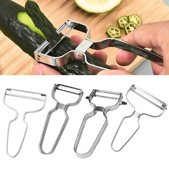 Stainless Steel Vegetable Fruit Peeler Cabbage Grating Salad Slicer Kitchen Tool Serrated S YIWEI