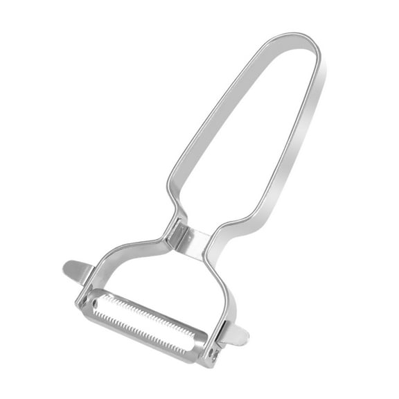 Stainless Steel Vegetable Peeler and Julienne Slicer, Y Shape Potato Carrot Peeler for Kitchen, Wide Sharp Blade Fruit Vegetable Slicer Dishwasher Safe with Cleaning Brush