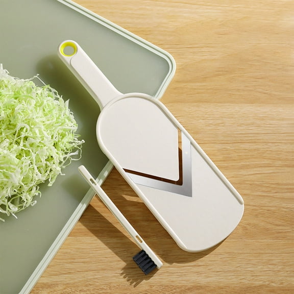 Stainless Steel Vegetable Shredder Wiper | Ergonomic Non-Slip Handle | Rust-Resistant Blades | Easy-Clean Brush | 31.5 x 8.5 cm | Salad Prep Tool for Kitchen